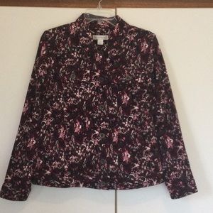 GUC Suede-like Christopher & Banks patterned jacket - Size M.